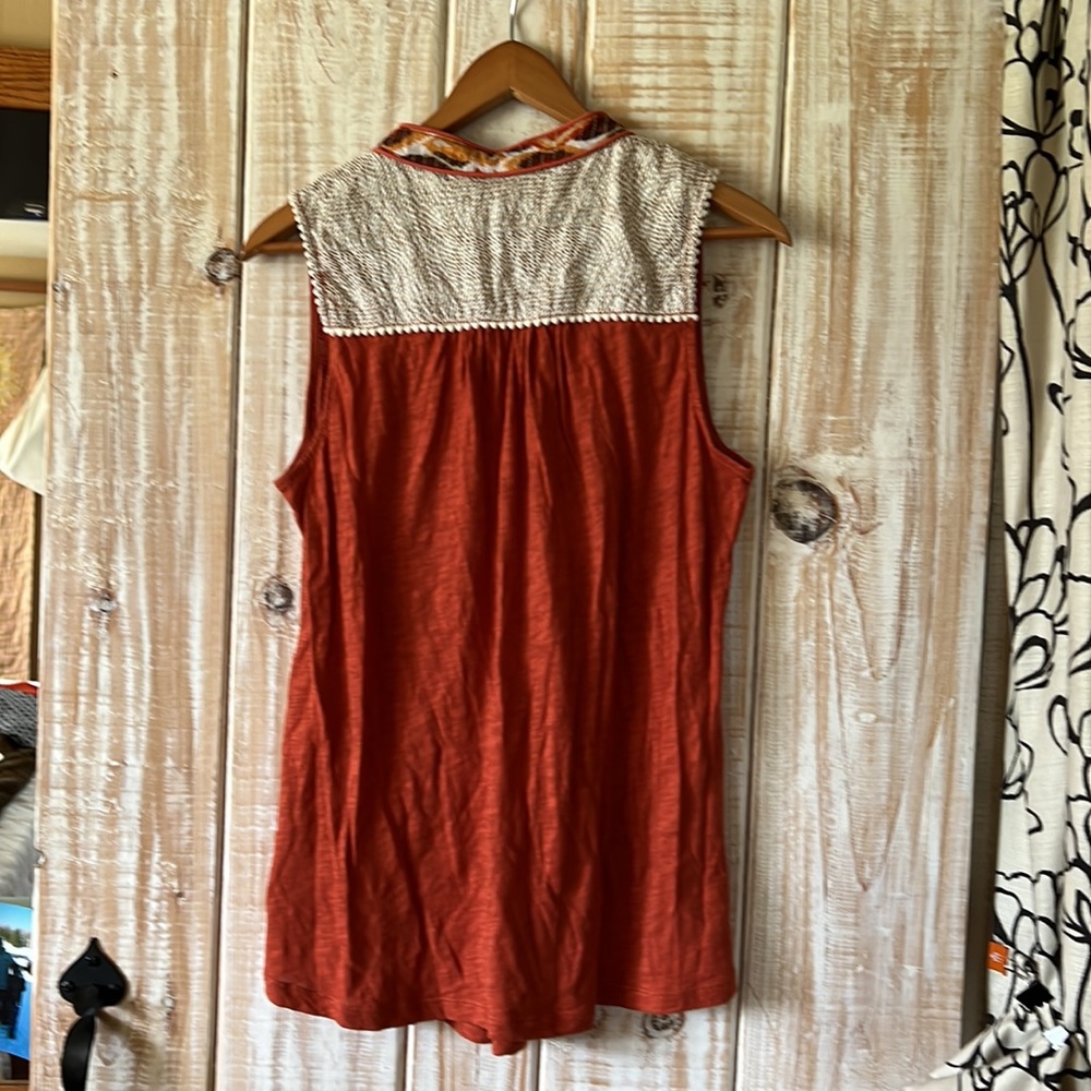 Sleeves slub cotton top Size L From Anthropologie - Picture 5 of 6